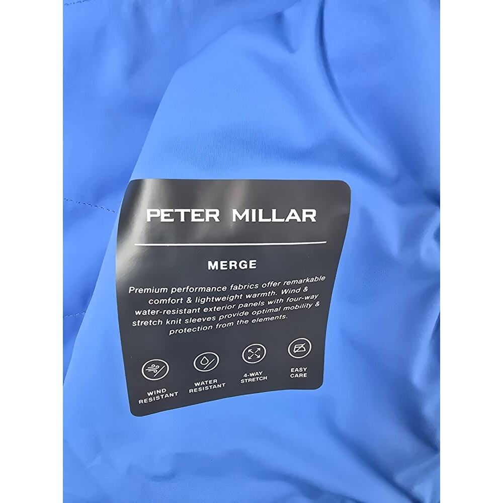 Peter‎ Millar Crown Sport Men’s XL Blue Full Zip Performance Jacket Golf NWT - Picture 10 of 10